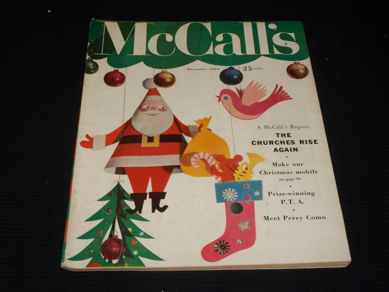 1954 DECEMBER MCCALL'S MAGAZINE - NICE COLOR COVERS & ADS - E 1110