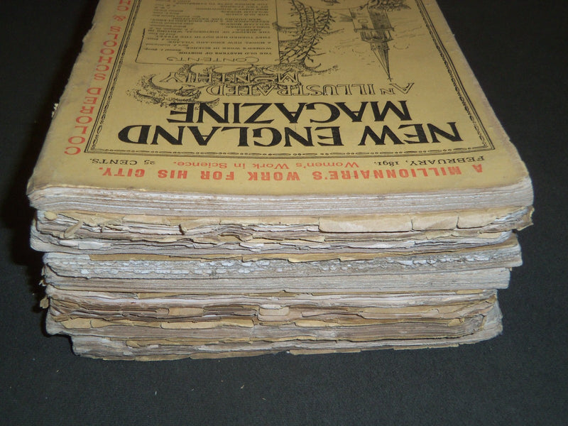 1891 NEW ENGLAND MAGAZINE LOT OF 9 ISSUES - NICE ILLUSTRATIONS & ADS - WR 169