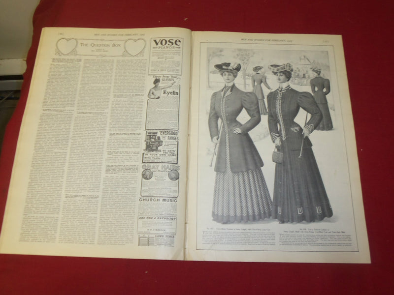 1905 FEBRUARY MEN AND WOMEN MAGAZINE - NICE ILLUSTRATED COVER - B 6182