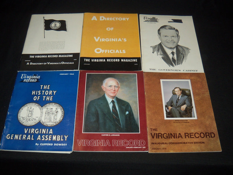 1964-1983 VIRGINIA RECORD MAGAZINE LOT OF 10 ISSUES -GOV LINWOOD HOLTON- O 3375A