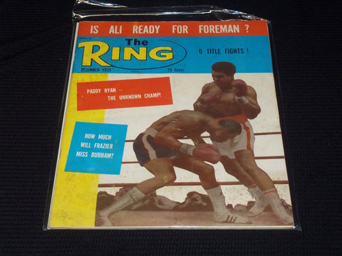 1973 DECEMBER THE RING MAGAZINE - MUHAMMAD ALI FRONT COVER - E 4666