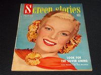 1949 AUGUST SCREEN STORIES MAGAZINE - JUNE HAVER FRONT COVER - E 14474