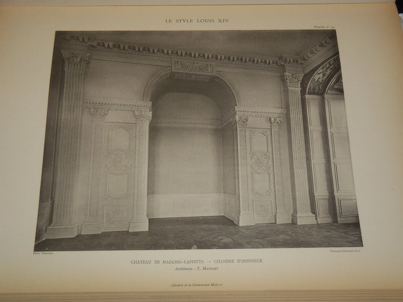 1912 LE STYLE LOUIS XIV D'ARCHITECTURE FRENCH VOLUME BY PLANAT & RUMBLER - #31