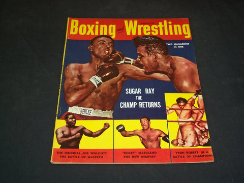 1952 JANUARY BOXING AND WRESTLING MAGAZINE - SUGAR RAY ROBINSON & MORE - SP 6513