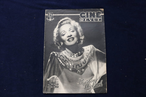1949 APRIL 1 CINE REVUE MAGAZINE - MARLENE DIETRICH COVER - FRENCH - E 23805
