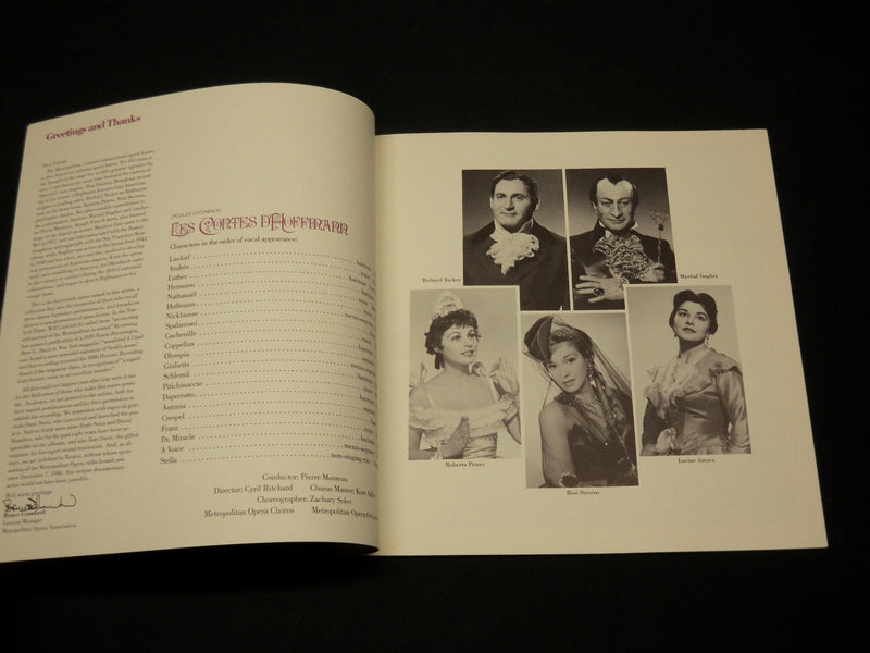 1987 LES CONTES D'HOFFMANN PROGRAM SIGNED BY RISE STEVENS - J 5948