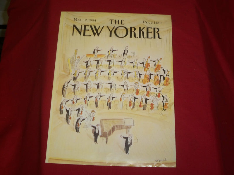 1984 MARCH 12 NEW YORKER MAGAZINE FRONT COVER ONLY - GREAT ART FOR FRAMING