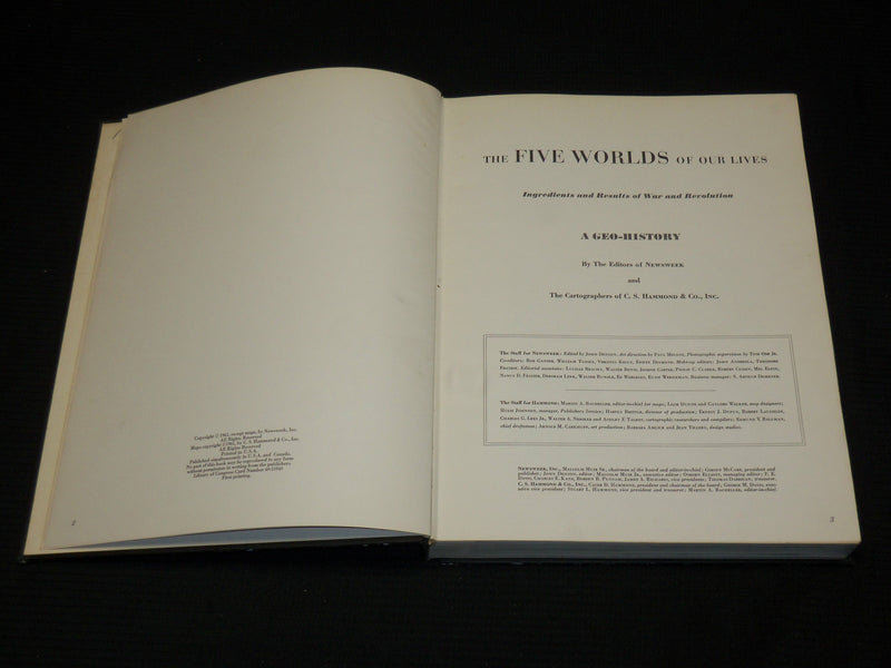 1961 THE FIVE WORLDS OF OUR LIVES HARDCOVER BOOK - NICE PHOTOS - R 717N