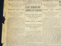 1923 DECEMBER 1 NEW YORK TIMES - START DISMANTLING SHRINES OF PHARAOH - NT 9210