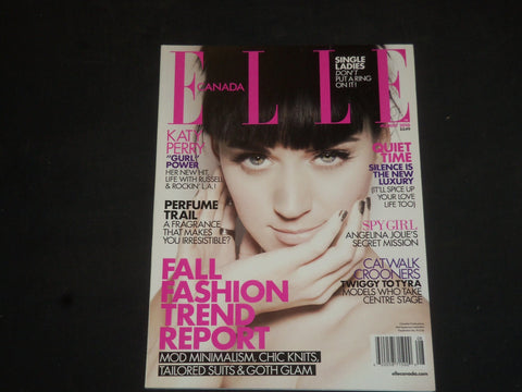 2010 AUGUST ELLE MAGAZINE - KATY PERRY COVER - CANADA EDITION - SP 7903