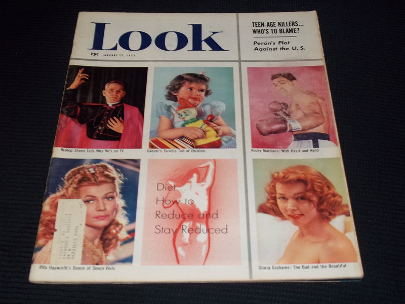 1953 JANUARY 27 LOOK MAGAZINE - RITA HAYWORTH FRONT COVER - E 20513