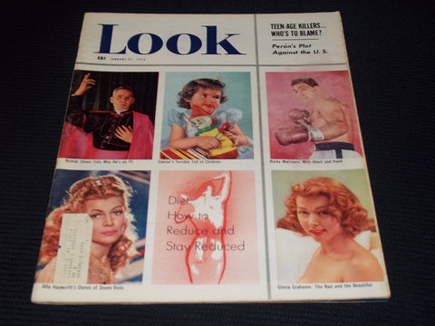 1953 JANUARY 27 LOOK MAGAZINE - RITA HAYWORTH FRONT COVER - E 20513