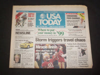 1999 JANUARY 4 USA TODAY NEWSPAPER - STORM TRIGGERS TRAVEL CHAOS - NP 7982