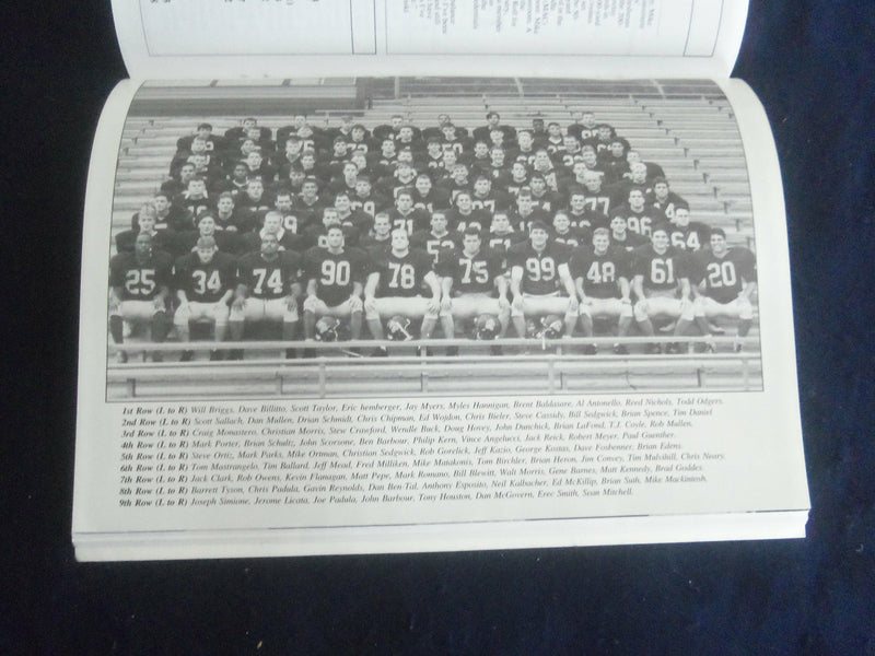 1995 OCT 10 FOOTBALL PROGRAM - URSINUS COLLEGE VS JOHNS HOPKINS UNIV - SP 1216V