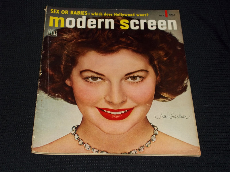 1950 OCTOBER MODERN SCREEN MAGAZINE - AVA GARDNER FRONT COVER - E 14547