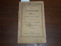 1831 EASY LESSONS IN GEOMETRY BOOK BY JOSIAH HOLBROOK - SXITH EDITION - K 2010