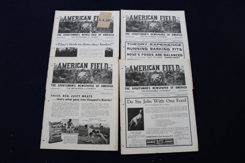 1932 THE AMERICAN FIELD SPORTSMAN'S NEWSPAPER OF AMERICA - LOT OF 28 - NP 8861