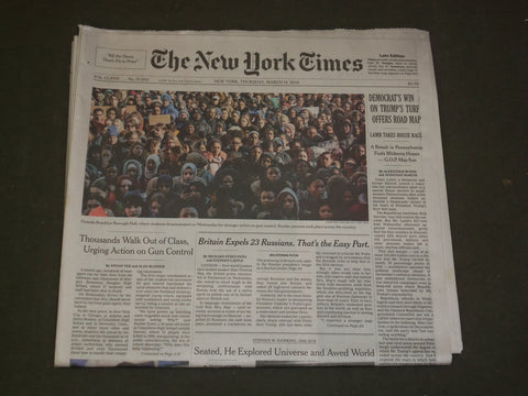 2018 MARCH 15 NEW YORK TIMES - DEMOCRAT'S WIN ON TRUMP'S TURF OFFERS ROAD MAP