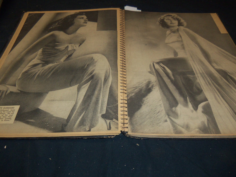 1930'S-1940'S HOLLYWOOD MOVIE STARS SCRAPBOOK - GABLE - COOPER - 33A