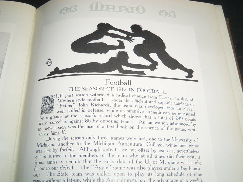 1913 MAKIO THE OHIO STATE UNIVERSITY YEARBOOK - BUCKEYES FOOTBALL - YB 1749