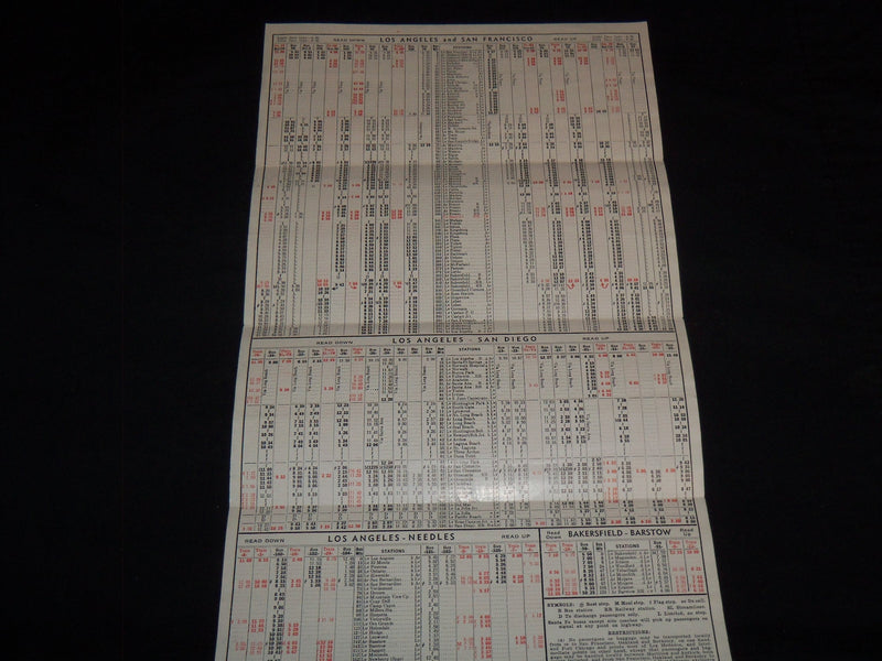 1939 APRIL COORDINATED RAIL BUS TIME TABLE FOR CALIFORNIA - J 9074