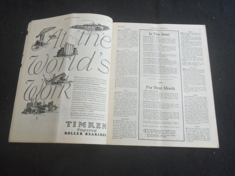 1925 JULY SCIENTIFIC AMERICAN MAGAZINE - IN THE WAKE OF KING TIDE - B 5535P