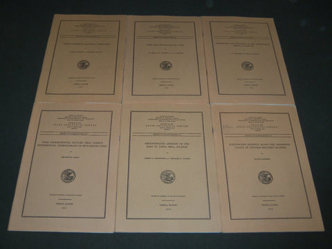 1955 ILLINOIS STATE GEOLOGICAL SURVEY REPORTS LOT OF 6 - WR 99