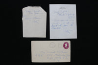 1962 KITTY CARLISLE HART SIGNED NOTES & ENVELOPE - LOT OF 3 - K 2778