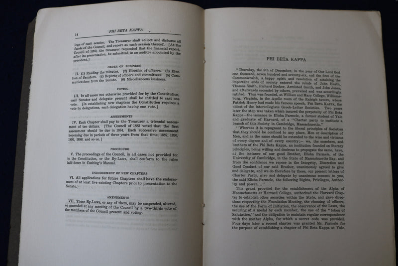 1909 STANFORD UNIVERSITY PHI BETA KAPPA SOFTCOVER BOOK - K 1362