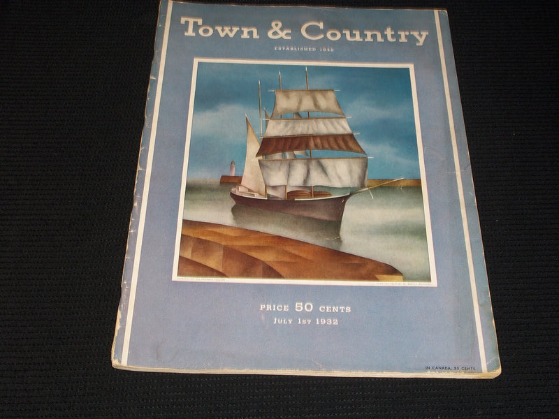 1932 JULY 1 TOWN & COUNTRY MAGAZINE - MARCELL MOUILLOT FRONT COVER - E 2514
