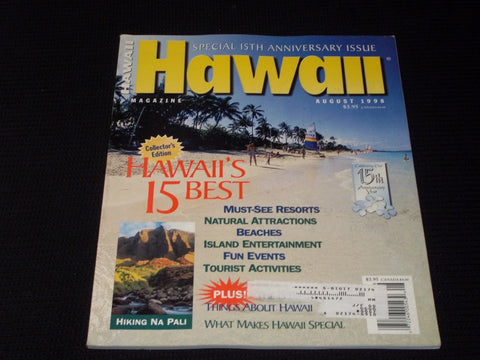1998 AUGUST HAWAII MAGAZINE - 15 BEST FRONT COVER - E 1643