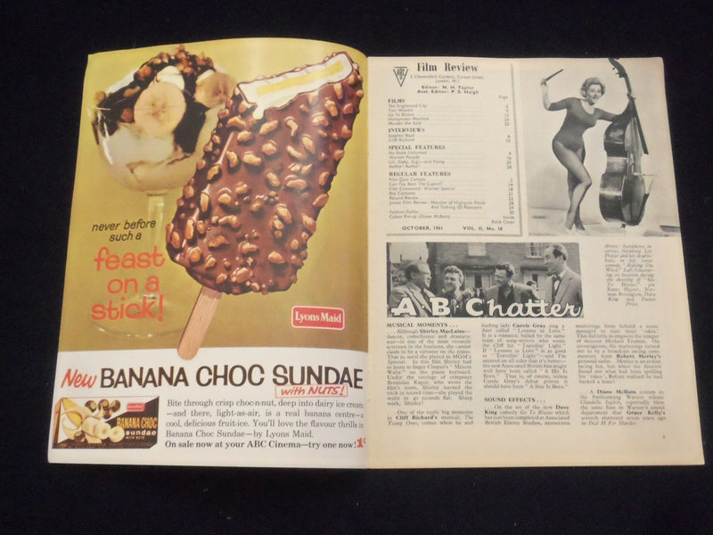 1961 OCTOBER FILM REVIEW MAGAZINE - LESLIE CARON - HORST BUCHHOLZ - J 9700