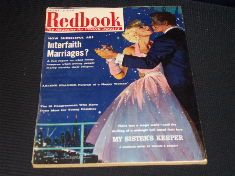 1956 OCTOBER REDBOOK MAGAZINE - MY SISTER'S KEEPER FRONT COVER - E 13987