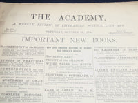 1894 THE ACADEMY WEEKLY REVIEW OF LITERATURE LOT OF 51 ISSUES - LONDON - O 4