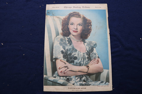 1946 JUNE 23 CHICAGO TRIBUNE MAGAZINE - VIVIAN BLAINE COVER - E 22833