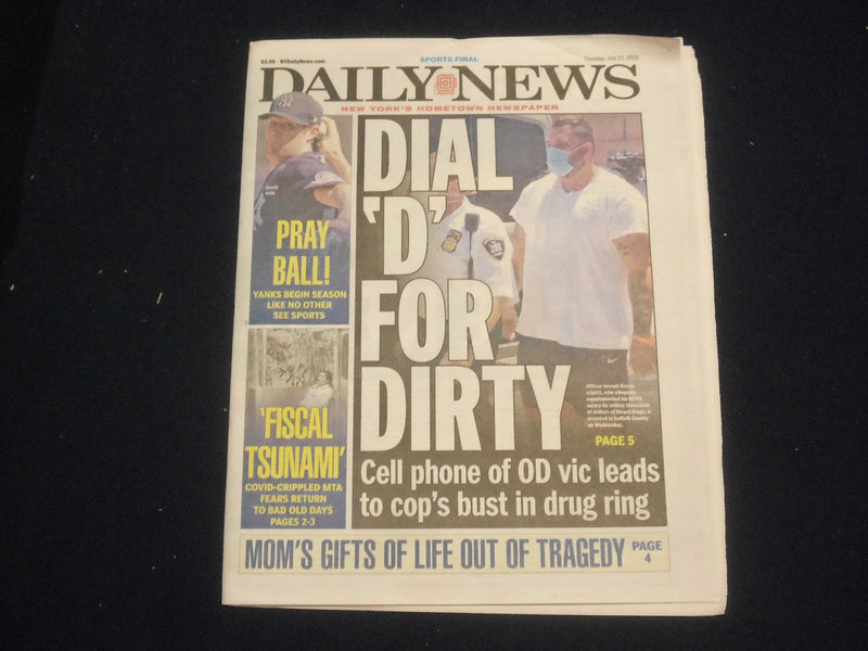 2020 JULY 23 NEW YORK DAILY NEWS NEWSPAPER - MLB SEASON TO START TONIGHT