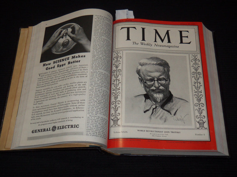 1937 JAN-MAR TIME MAGAZINE BOUND VOLUME - GREAT COVERS - NICE ADS - KD 3806N