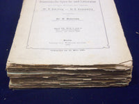 1898-1900 ZEITSCHRIFT FUR FRANZOSISCHE SPRACHE GERMAN MAGAZINE LOT OF 6 - O 2853