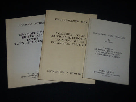 1985-1993 PETER NAHUM ART EXHIBITION CATALOGUES LOT OF 3 - O 1400