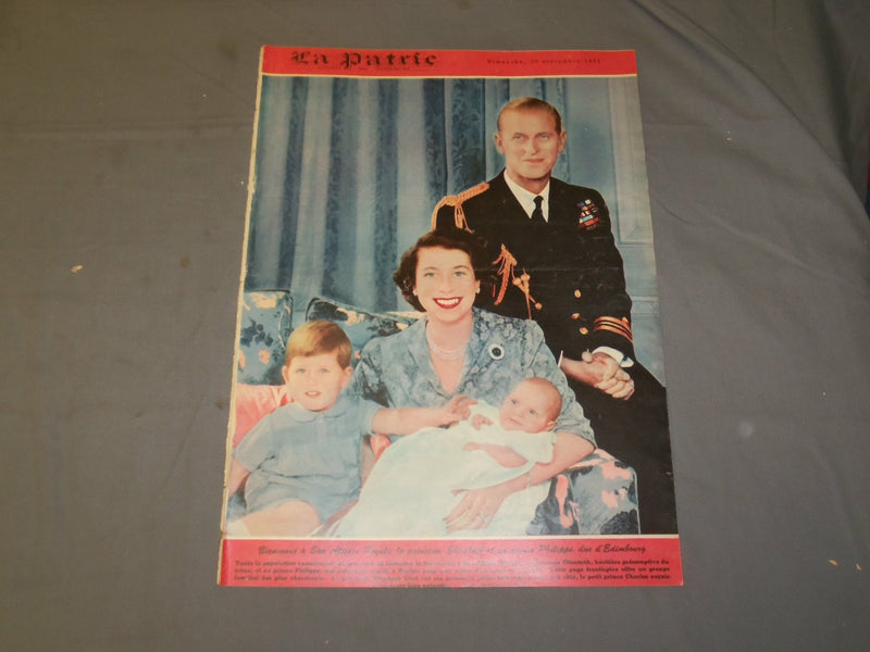 1951 SEP 30 LA PATRIE NEWSPAPER-FRENCH-PRINCESS ELIZABETH-PRINCE PHILIPPE-FR2240