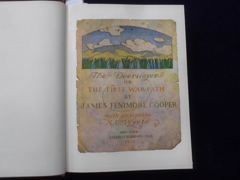 1953 THE DEERSLAYER HARDCOVER BOOK BY J.C COOPER - ILLUS. BY N.C. WYETH- KD 8580