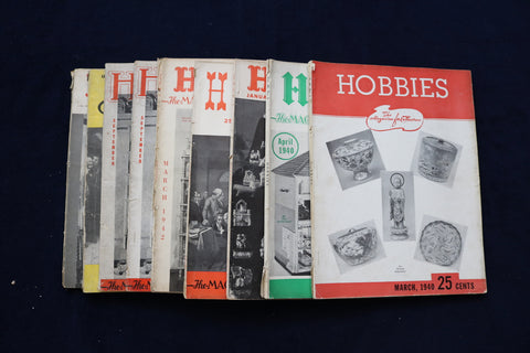 1940-1943 HOBBIES MAGAZINE - LOT OF 9 - O 3575