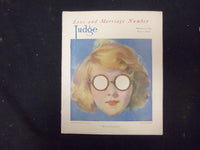 1920 FEBRUARY 21 JUDGE MAGAZINE - NICE ILLUSTRATIONS, STORIES AND ADS - ST 3841