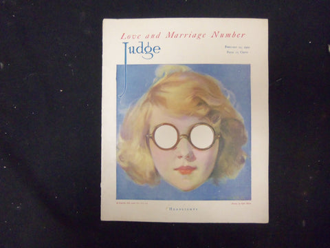 1920 FEBRUARY 21 JUDGE MAGAZINE - NICE ILLUSTRATIONS, STORIES AND ADS - ST 3841