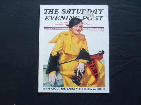 1932 NOVEMBER 5 THE SATURDAY EVENING POST MAGAZINE - ILLUSTRATED COVER -SP 1488