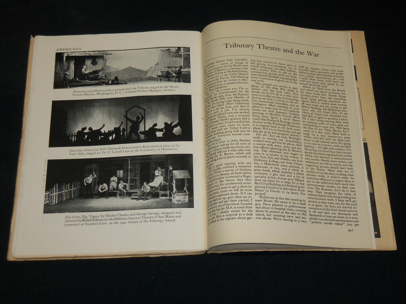 1943 JULY THEATRE ARTS MAGAZINE - AMERICAN FLAG COVER - TWENTIETH - J 6092