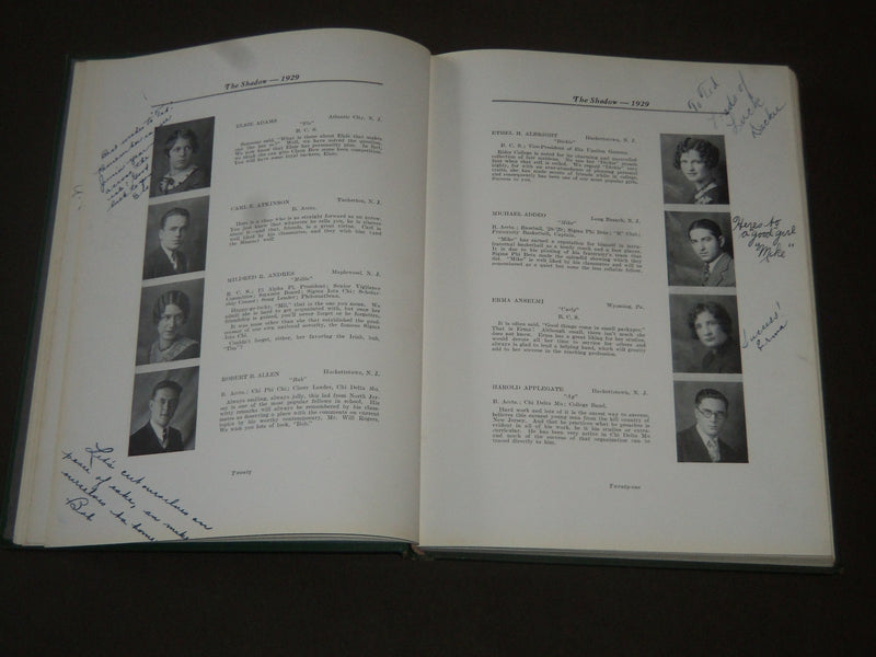 1929 THE SHADOW RIDER COLLEGE YEARBOOK - TRENTON NEW JERSEY - PHOTOS - YB 1064