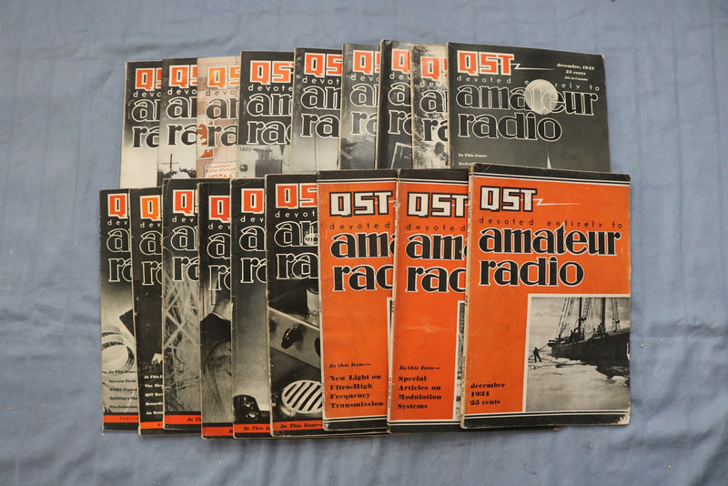 1934-1951 QST AMATEUR RADIO MAGAZINE - LOT OF 18 - O 3912