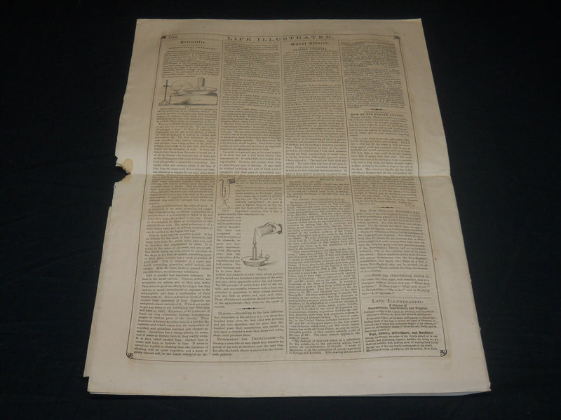 1856 MARCH 8 LIFE ILLUSTRATED NEWSPAPER - NEW YORK STATE IDIOT ASYLUM - NP 4801