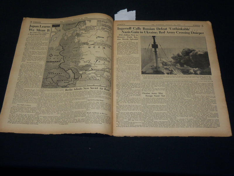 1941 AUGUST 19 PM'S WEEKLY NEWSPAPER - FDR BANKS ON RUSSIA - NP 4933